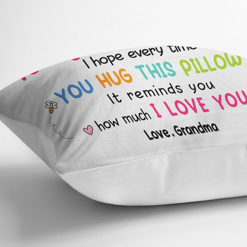 Grandma Mom How Much I Love You - Gift For Kids, Granddaughter, Grandson - Personalized Pillow