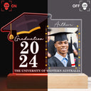Custom Photo Graduation Celebration - Graduation Gift - Personalized 3D Led Light Wooden Base