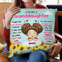 Grandma Mother Hugged This Soft Pillow Sunflowers - Gift For Granddaughter, Grandson, Kids - Personalized Pillow
