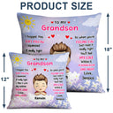 Grandma Mother Hugged This Soft Pillow Sunflowers - Gift For Granddaughter, Grandson, Kids - Personalized Pillow