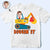 Custom Photo Funny Kids Riding Excavator - Gift For Children, Grandkids - Personalized T Shirt