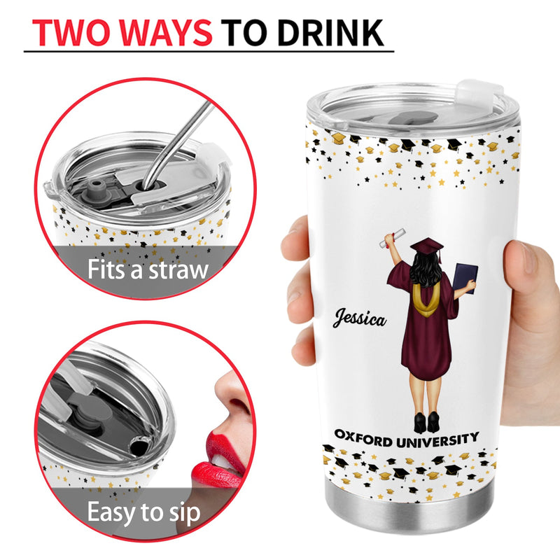 Vous y croyiez, vous l'avez fait ! Cadeau de fin d'études pour amis et enfants ! Gobelet personnalisé