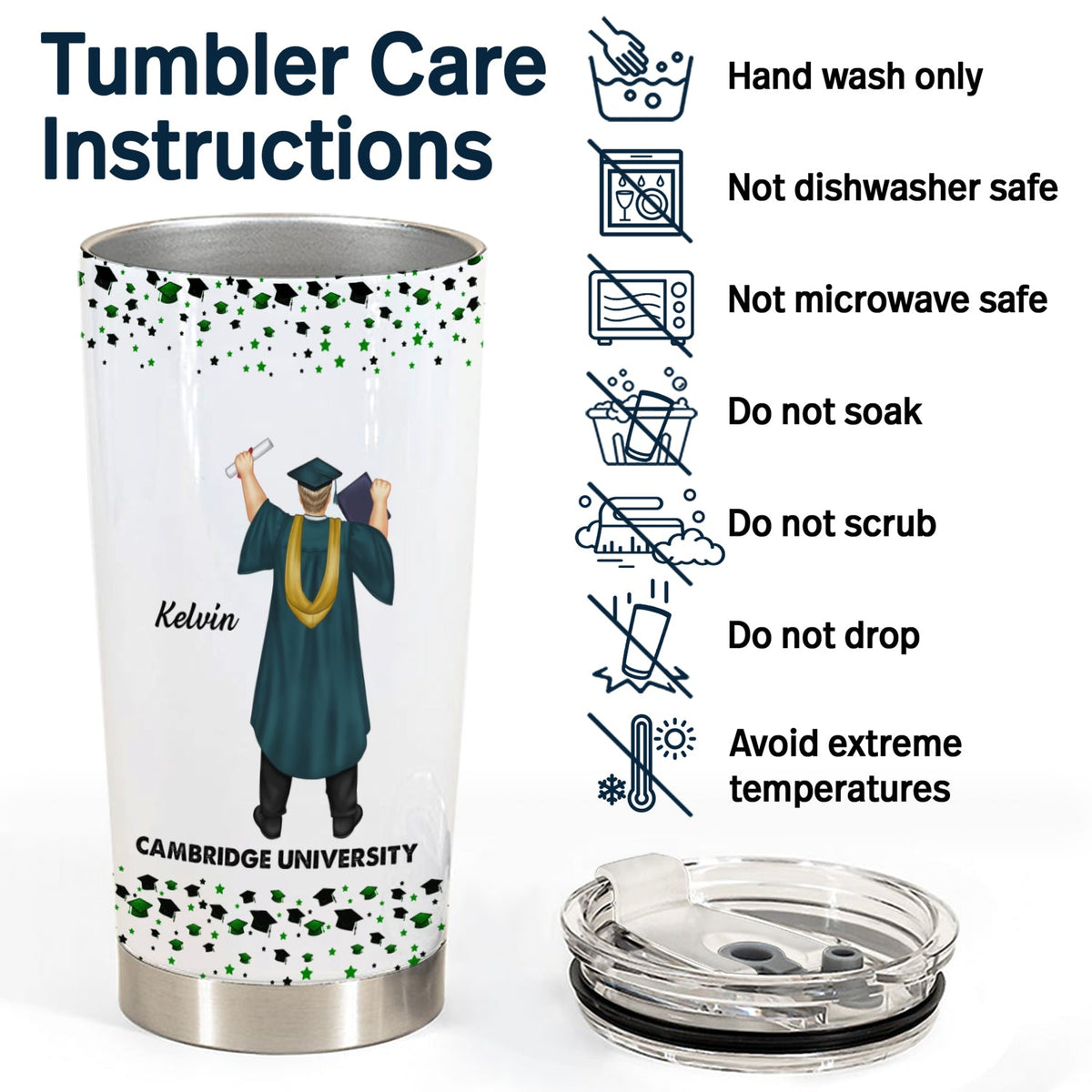 Vous y croyiez, vous l'avez fait ! Cadeau de fin d'études pour amis et enfants ! Gobelet personnalisé