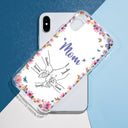Mom Grandma Kids Hand In Hand - Gift For Mother, Grandmother - Personalized Clear Phone Case