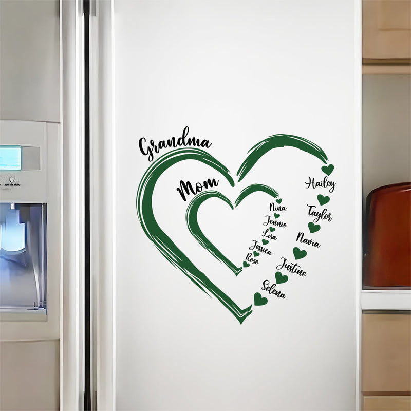 Mom's Grandma's Sweethearts - Gift For Mother, Grandmother - Personalized Decor Decal