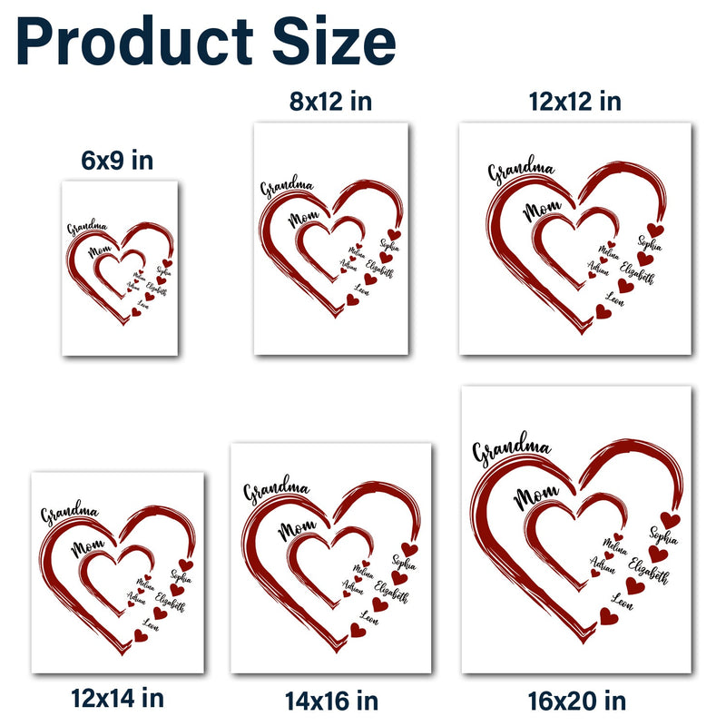 Mom's Grandma's Sweethearts - Gift For Mother, Grandmother - Personalized Decor Decal