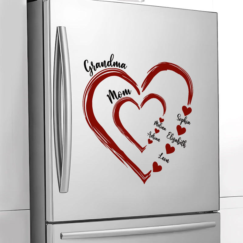 Mom's Grandma's Sweethearts - Gift For Mother, Grandmother - Personalized Decor Decal