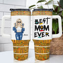 Dope Black Mom - Cadeau pour maman - Gobelet personnalisé de 1 133 ml avec paille