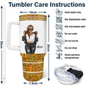 Dope Black Mom - Cadeau pour maman - Gobelet personnalisé de 1 133 ml avec paille