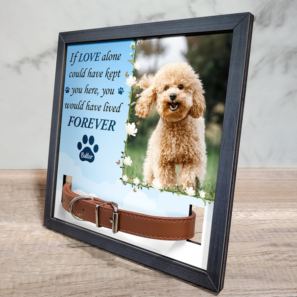 Custom Photo You Were My Favorite Hello And Hardest Goodbye - Memorial, Sympathy Gift For Dog Owners, Cat Lovers - Personalized Pet Loss Sign, Collar Frame