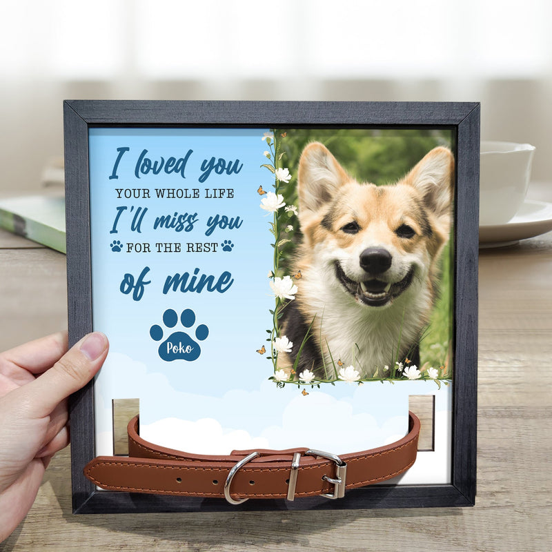 Custom Photo You Were My Favorite Hello And Hardest Goodbye - Memorial, Sympathy Gift For Dog Owners, Cat Lovers - Personalized Pet Loss Sign, Collar Frame