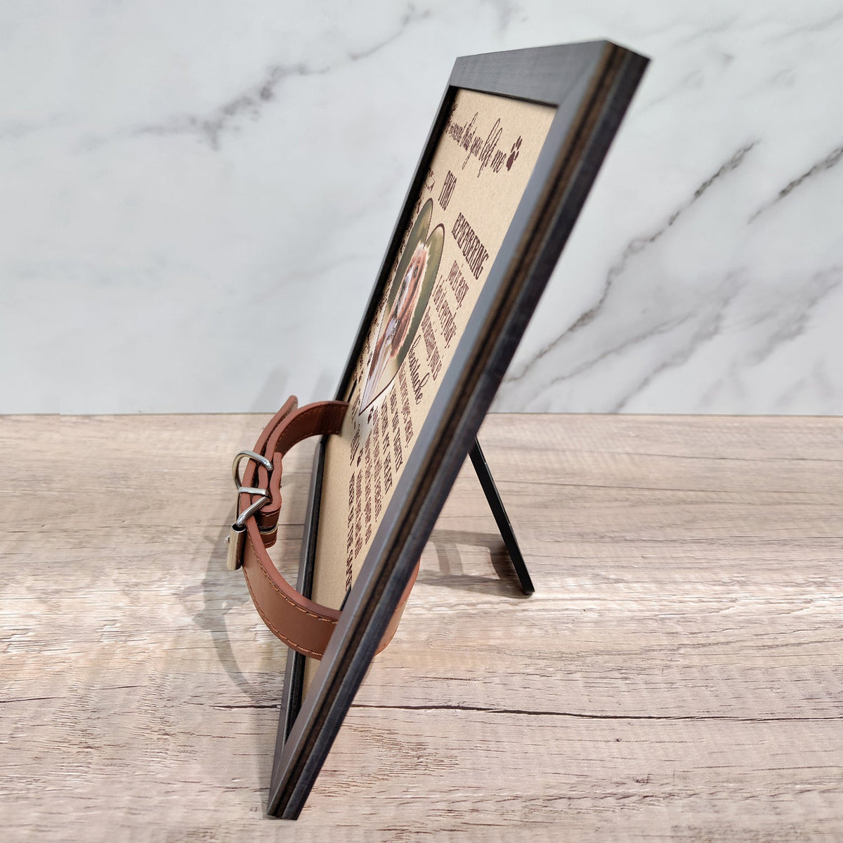 Custom Photo The Moment That You Left Me - Pet Memorial Gift, Cat Lovers, Dog Lovers - Personalized Pet Loss Sign, Collar Frame