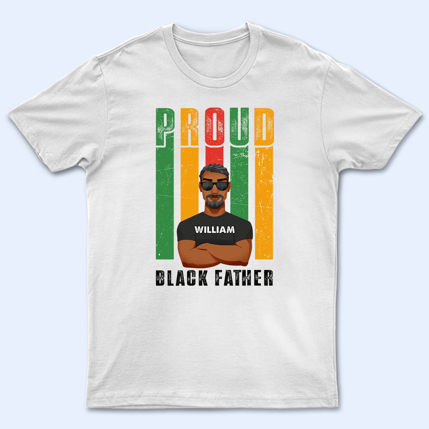 Proud Black Father - Best Gift For Dad - Personalized T Shirt