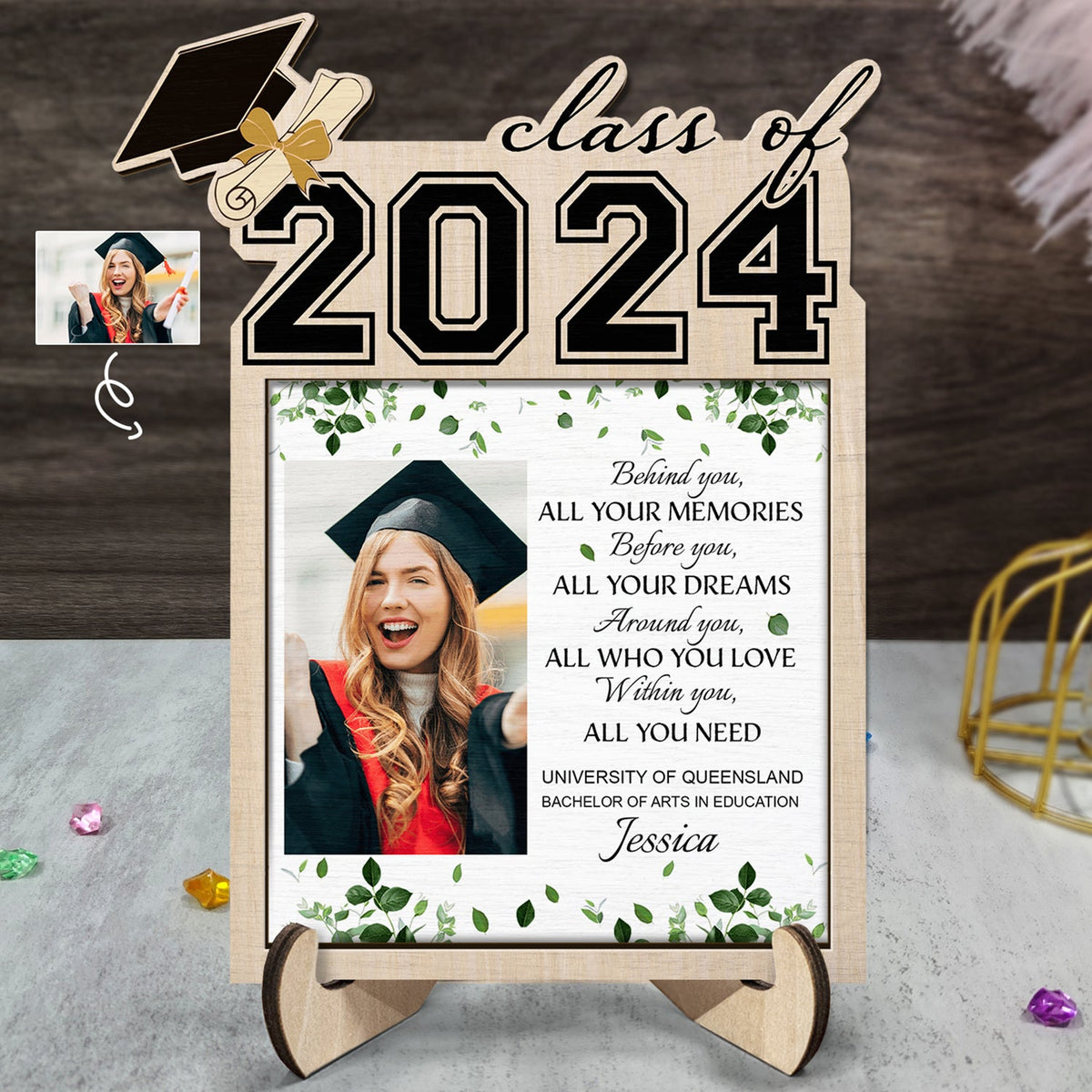 Custom Photo Behind You All Your Memories - Graduation Gift For Friend ...