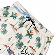 Meilleur papa de chien de tous les temps - Short de plage unisexe personnalisé