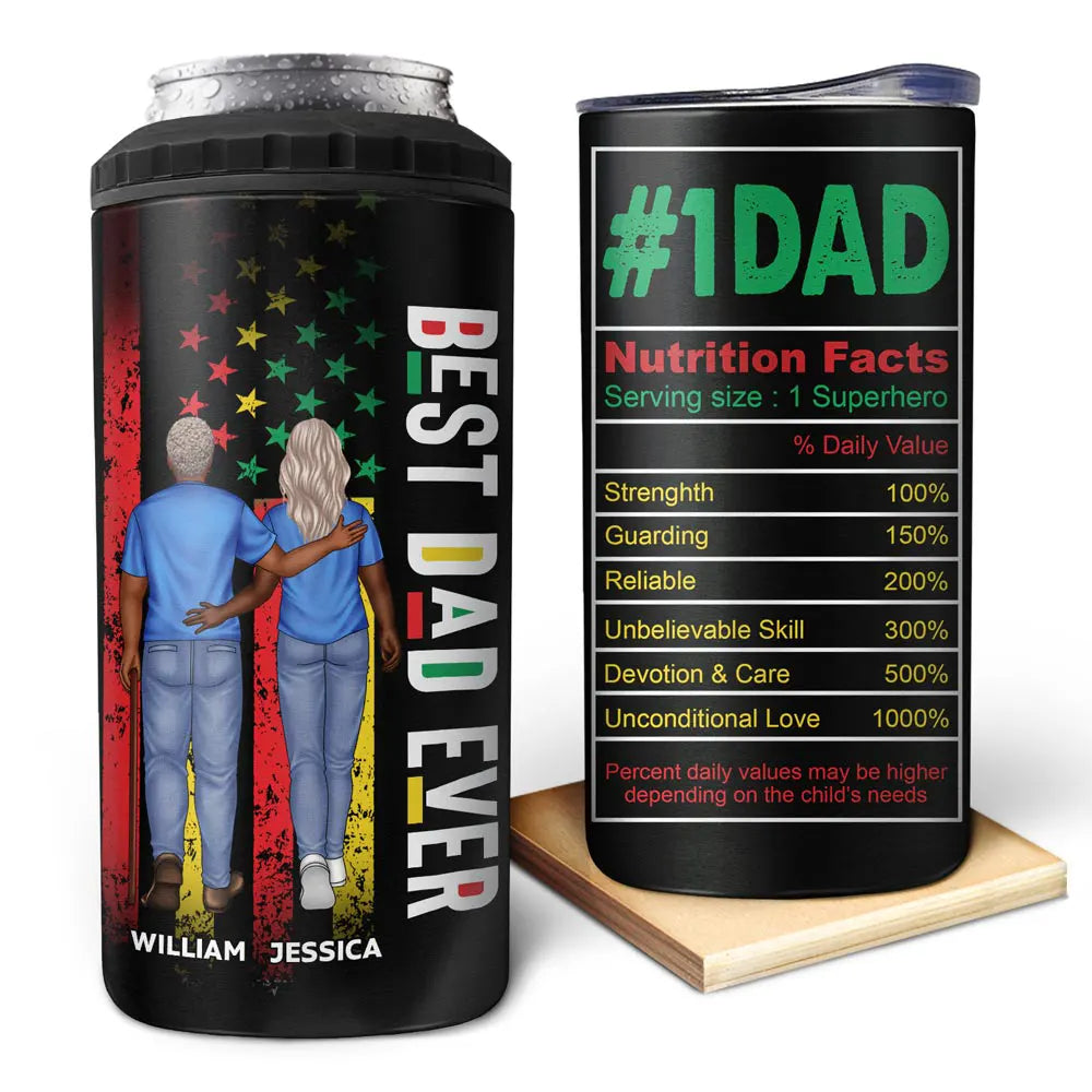Best Dad Ever - Personalized 4 In 1 Can Cooler Tumbler