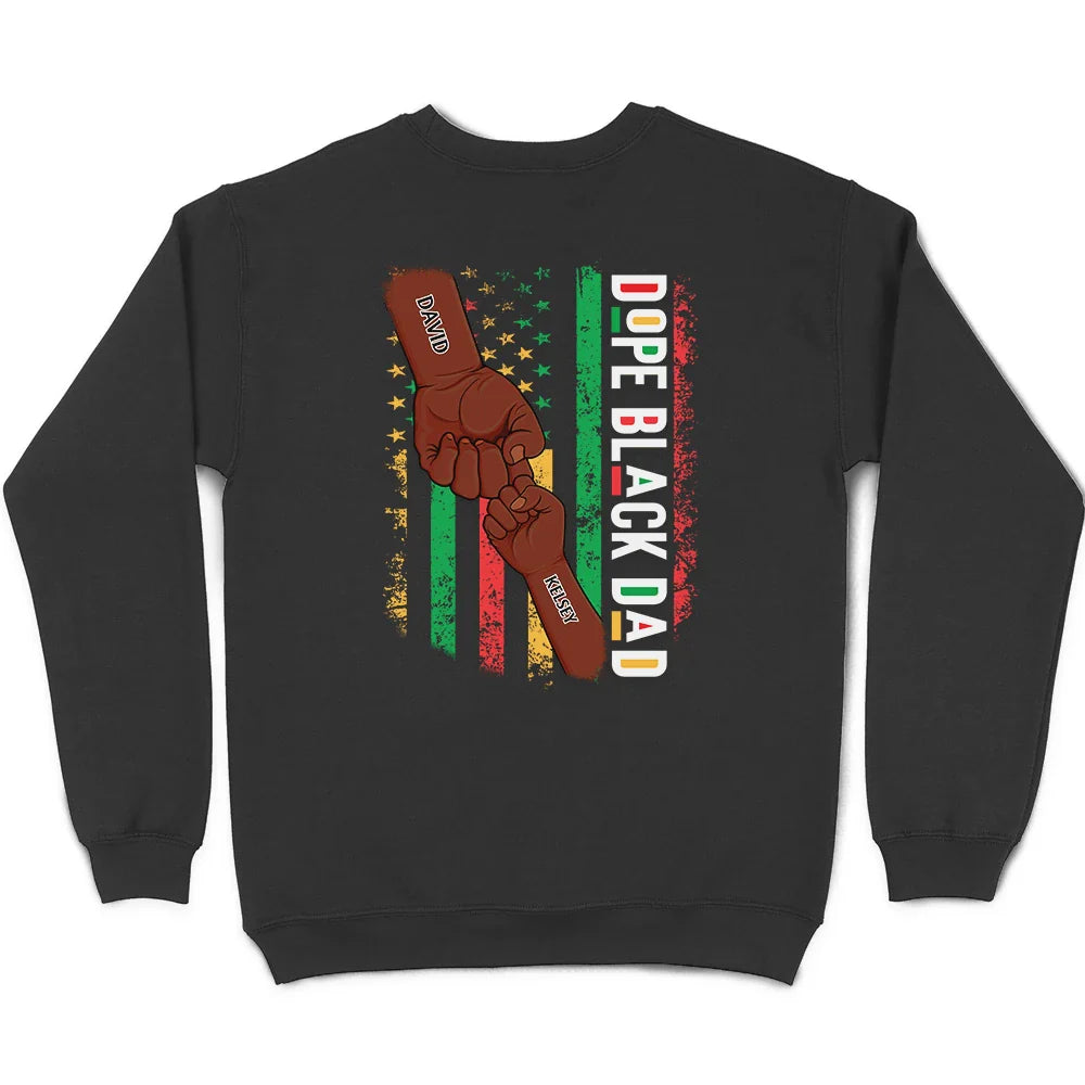 Dope Black Dad - Personalize T Shirt