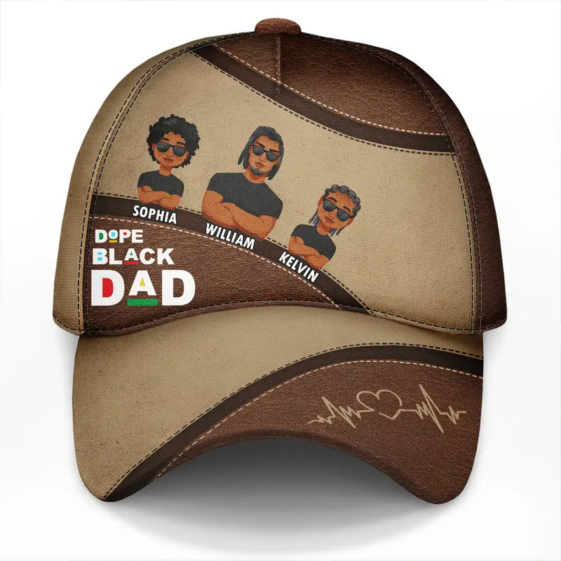 Dope Black Dad Best Dad Ever - Personalized Classic Cap