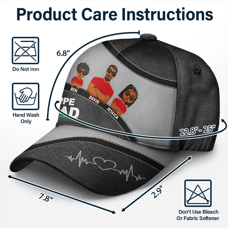 Dope Black Dad Best Dad Ever - Personalized Classic Cap