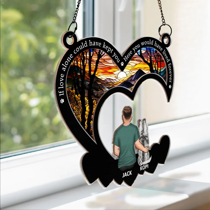 Friends Live Forever In The Memories We Keep - Personalized Window Hanging Suncatcher Ornament