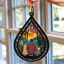 Memorial Once By My Side, Forever In My Heart - Personalized Window Hanging Suncatcher Ornament