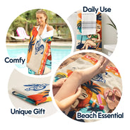 Serviette de plage Monogram Summer Vibe - Serviette de plage personnalisée