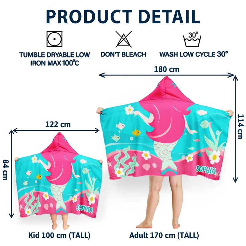 Kids Animal - Personalized Hooded Beach Towel
