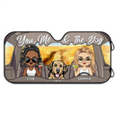 You And Me And The Pet Couples - Personalized Auto Sunshade