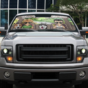 You And Me And The Pet Couples - Personalized Auto Sunshade