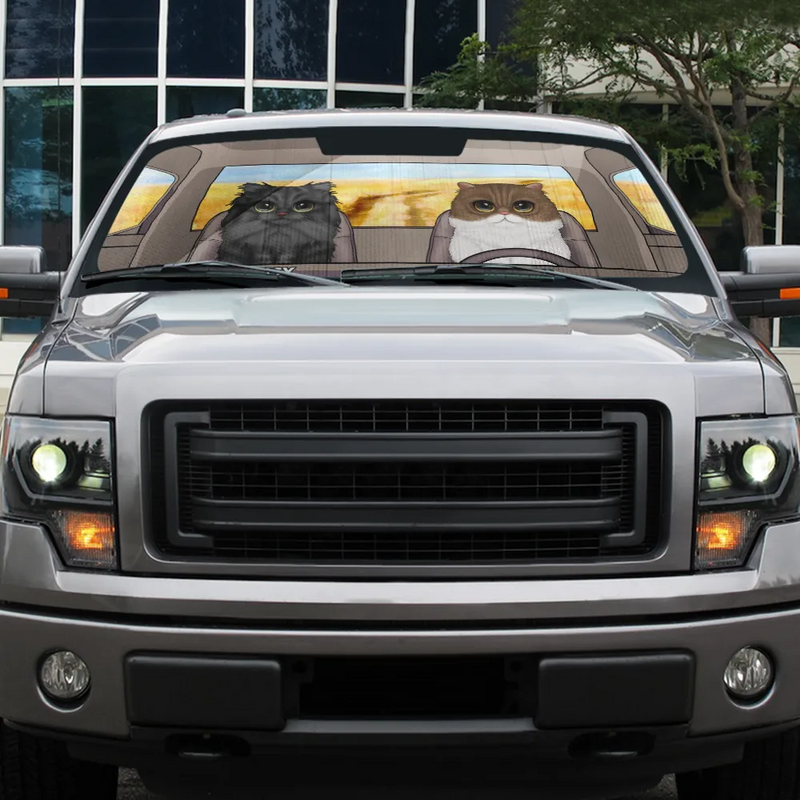 Cat's Trip - Personalized Auto Sunshade