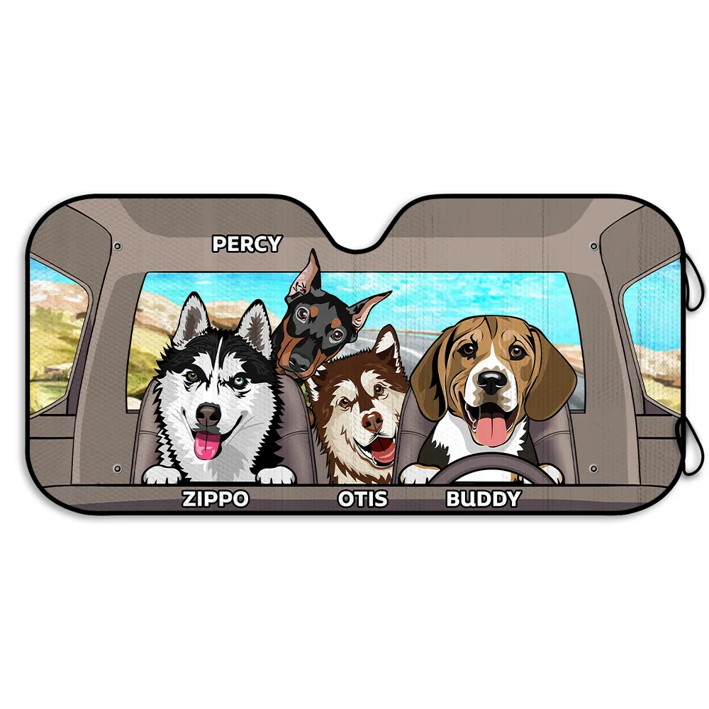 Dog's Trip - Personalized Auto Sunshade