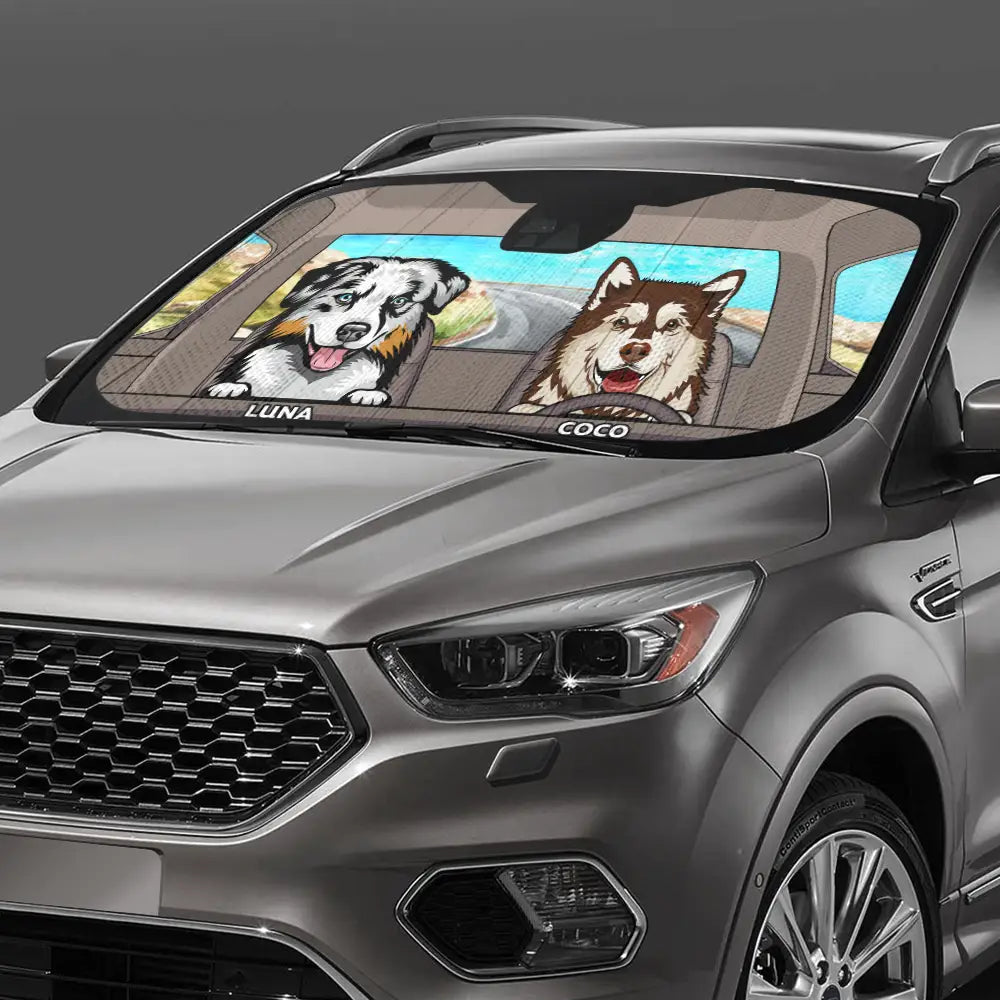 Dog's Trip - Personalized Auto Sunshade