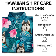 Custom Photo,Summer,Gift For Women,Gift For Men,Gift For Father,Happy,Non-Eng,Photo,Playful - Custom Photo Tropical Leaves Funny Family Pet Face - Personalised Hawaiian Shirt