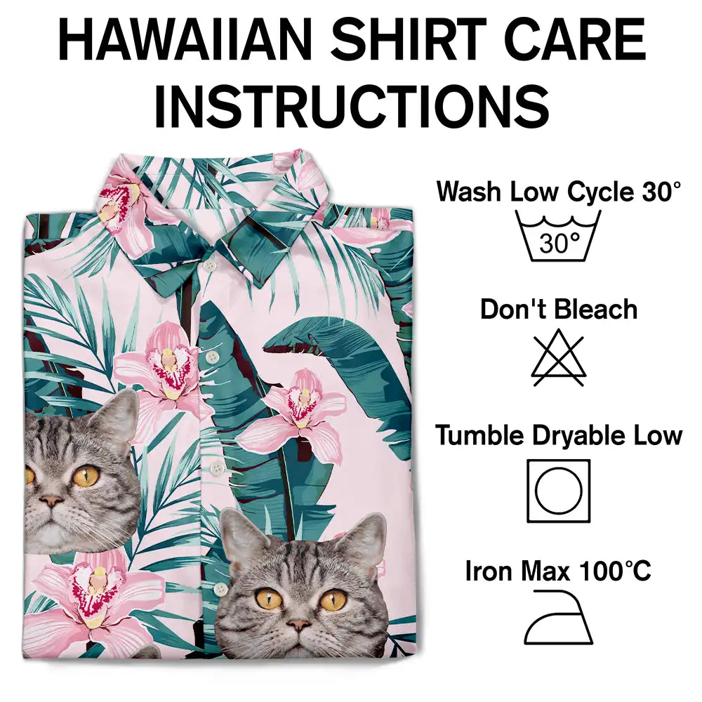 Custom Photo Tropical Vibes Pet Face - Personalized Hawaiian Shirt