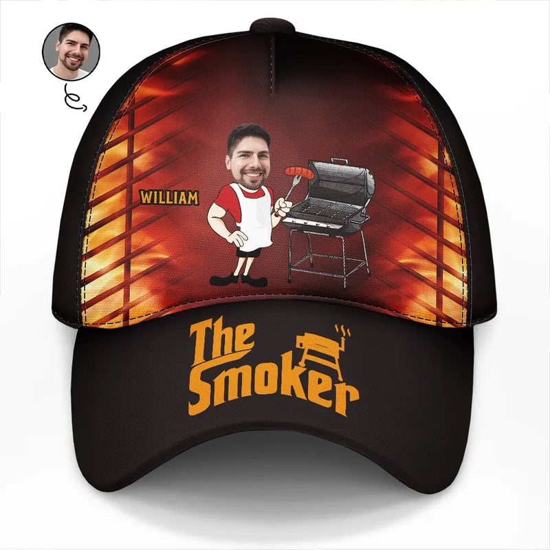 Custom Photo The Smoker BBQ Grilling - Personalized Classic Cap