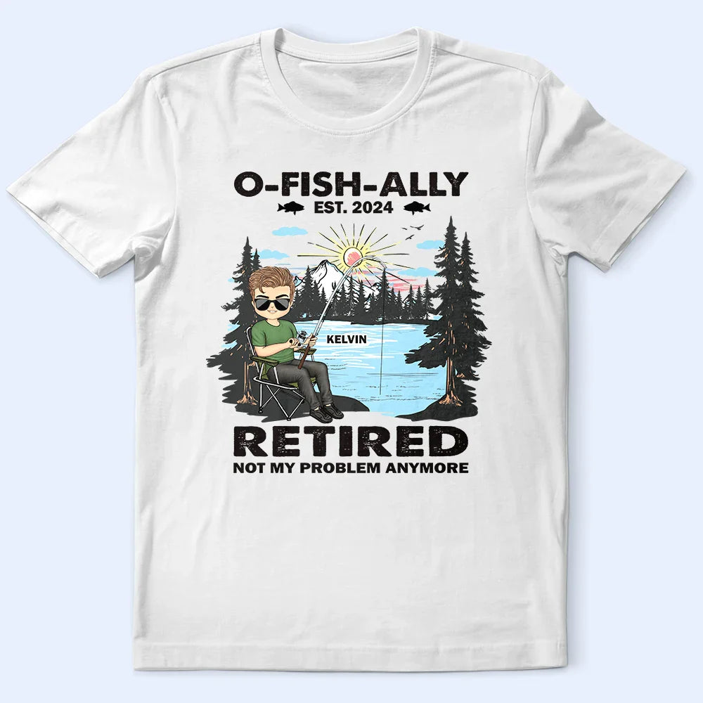 Ce n'est plus mon problème, pêche vintage - T-shirt personnalisé