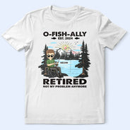 Ce n'est plus mon problème, pêche vintage - T-shirt personnalisé