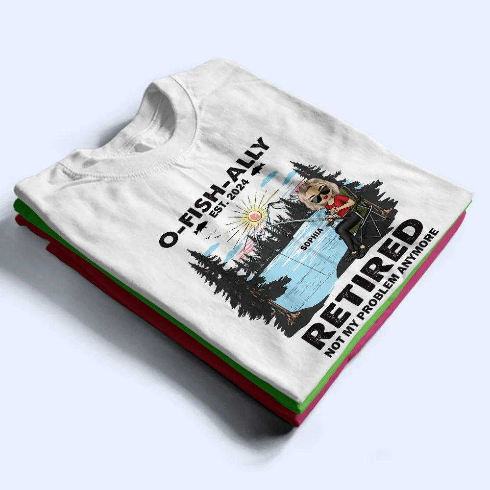 Ce n'est plus mon problème, pêche vintage - T-shirt personnalisé