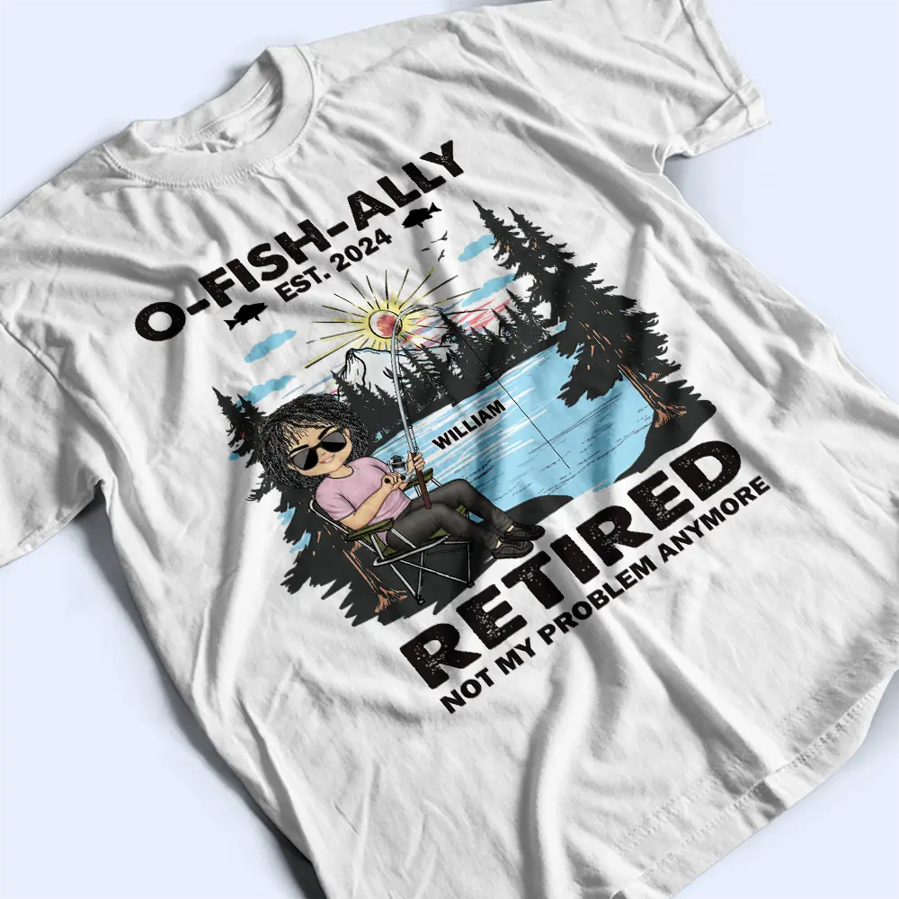 Ce n'est plus mon problème, pêche vintage - T-shirt personnalisé
