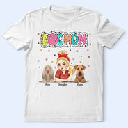 Dog Mom Dog Mum Dalmatian Dots - Personalized T Shirt