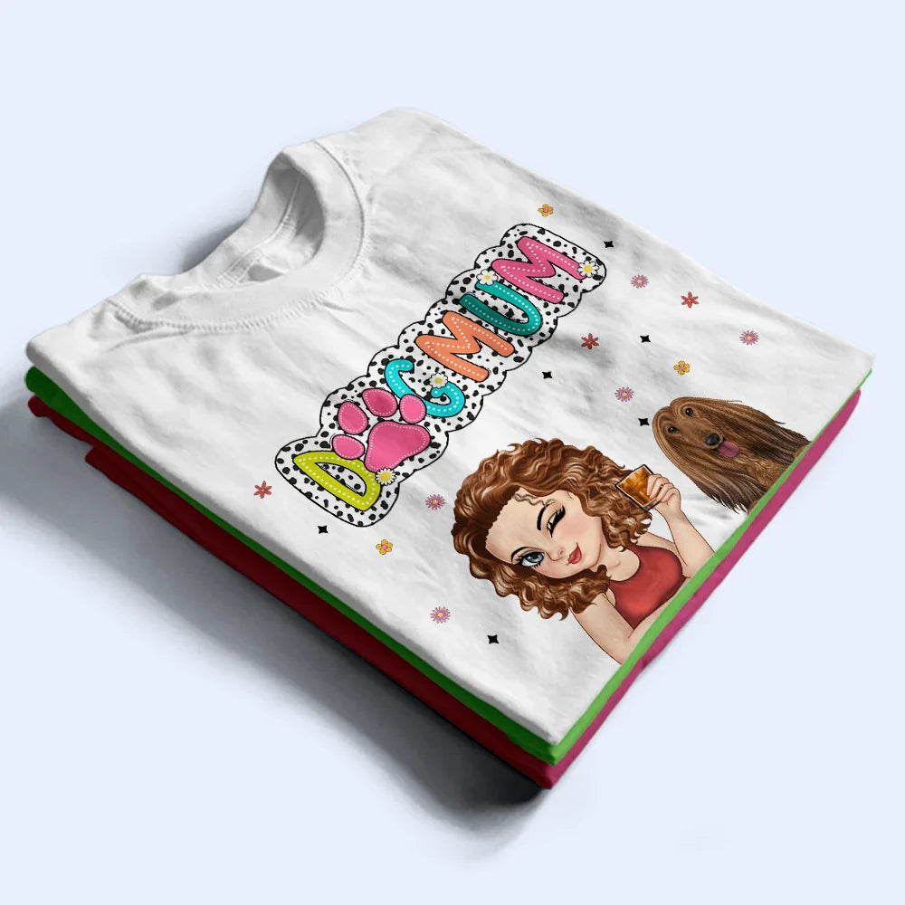 Dog Mom Dog Mum Dalmatian Dots - Personalized T Shirt