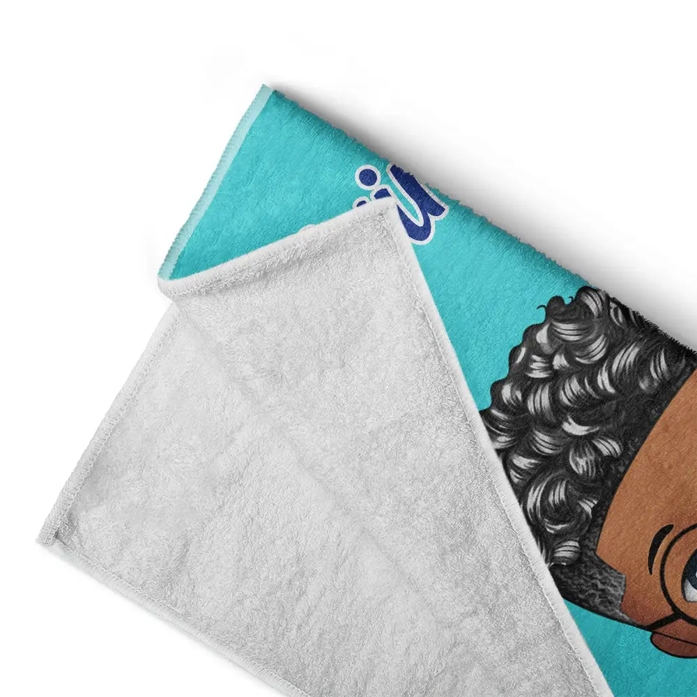 Beach Cartoon Kid - Personalized Beach Towel