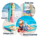 Beach Cartoon Kid - Personalized Beach Towel