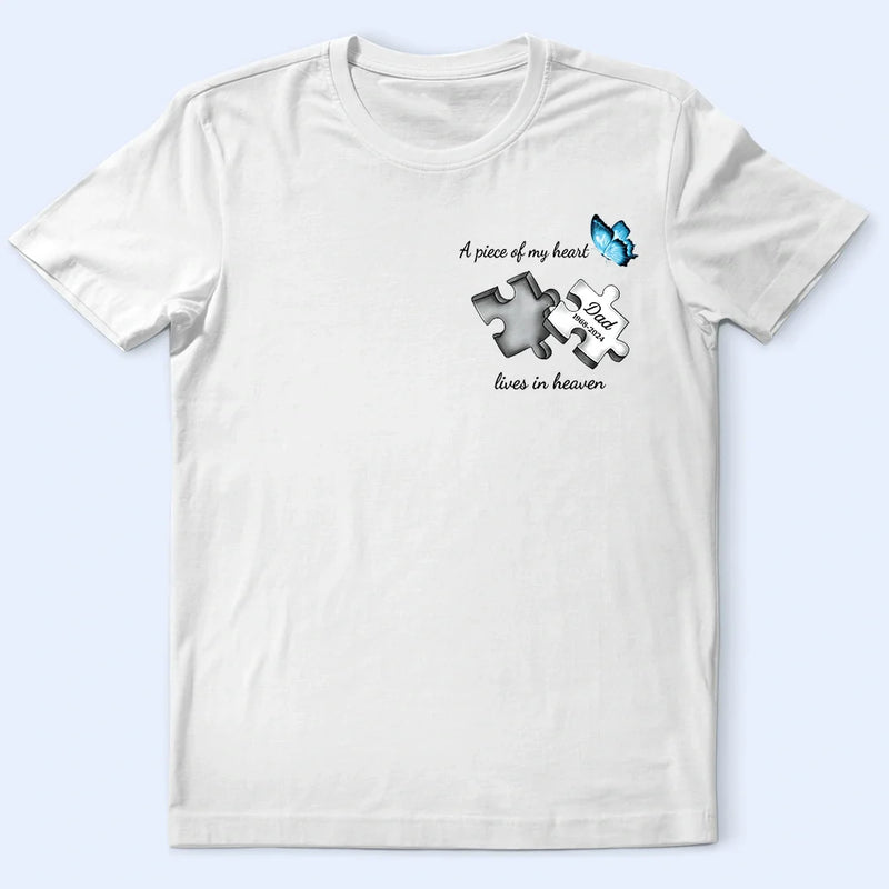 A Piece Of My Heart Lives In Heaven - Personalized T Shirt