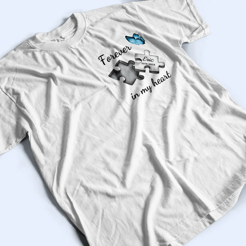 A Piece Of My Heart Lives In Heaven - Personalized T Shirt