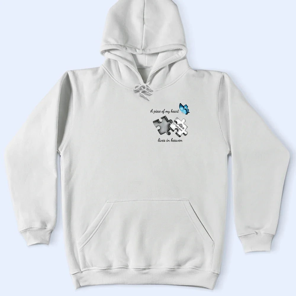 A Piece Of My Heart Lives In Heaven - Personalized T Shirt