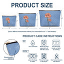 Fleur de naissance pour femme - Trousse de maquillage personnalisée 