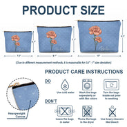 Birth Flower For Women - Personalized Cosmetic Bag