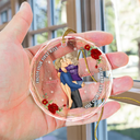 From Our First Kiss Till Our Last Breath Young Couples - Personalized Circle Glass Ornament