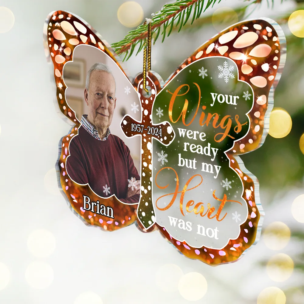 Custom Photo I Am Always With You Memorial - Personalized Custom Shaped Acrylic Ornament